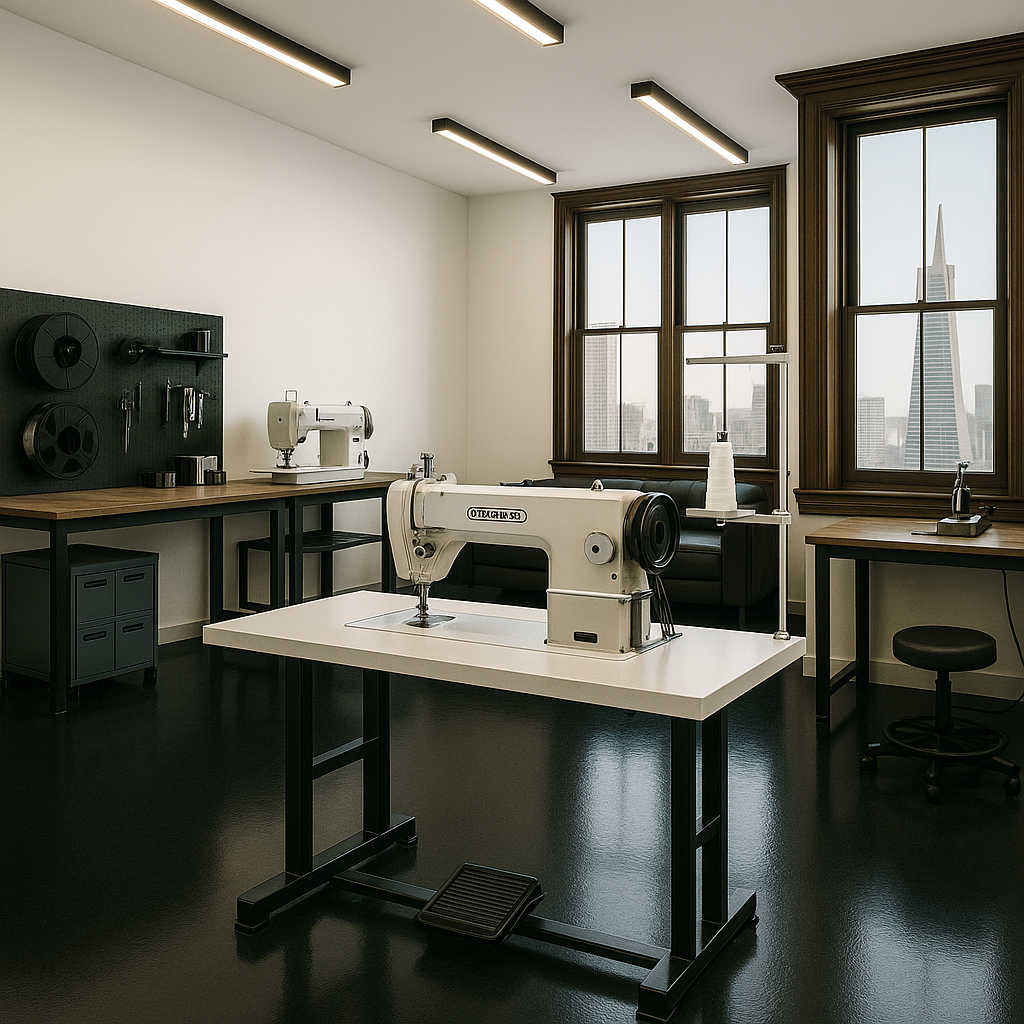 Industrial sewing machines for soft goods and wearables